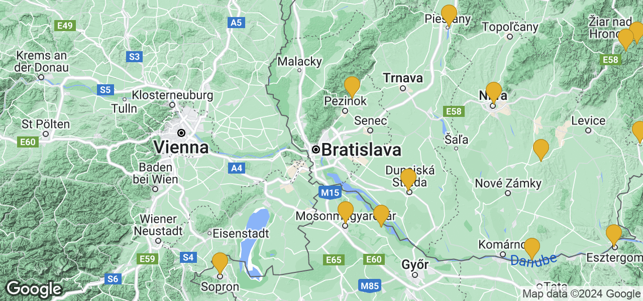 Mapa Bratislava Město